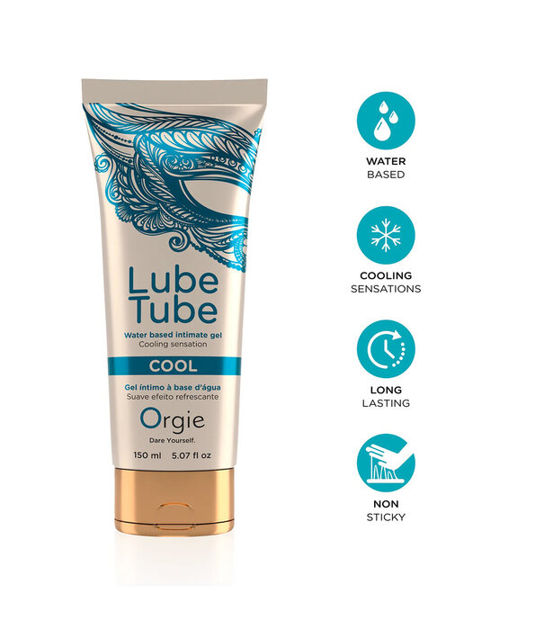 Orgie Lube Tube Cool - Waterbased Lubricant met een Cooling Effect - 5 fl oz / 150 ml