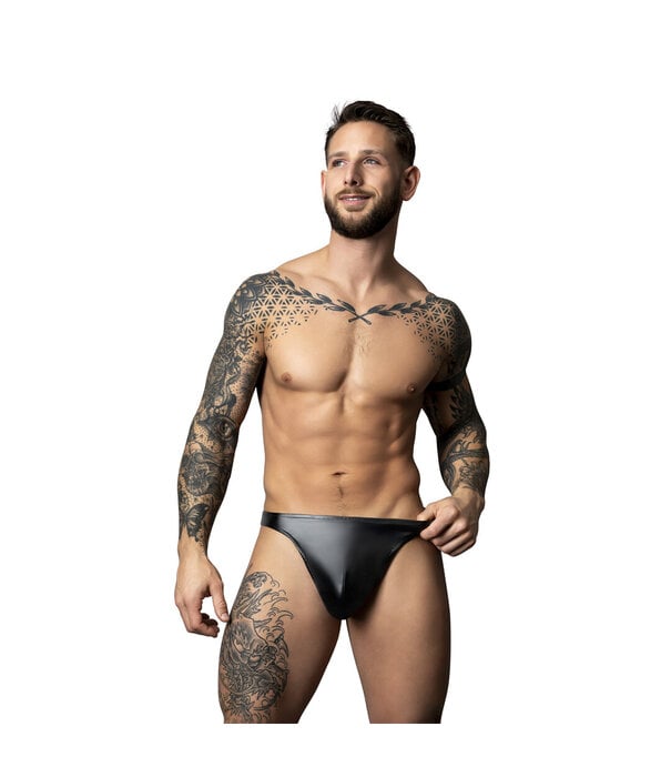 Male Power Wetlook Bong Thong - S/M - Zwart