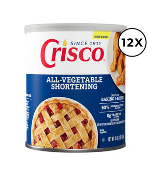 12 Pack All-Vegetable Shortening - 48 oz / 1360 gr