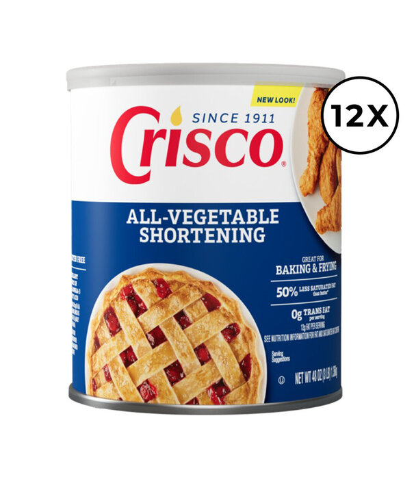 12 Pack All-Vegetable Shortening - 48 oz / 1360 gr