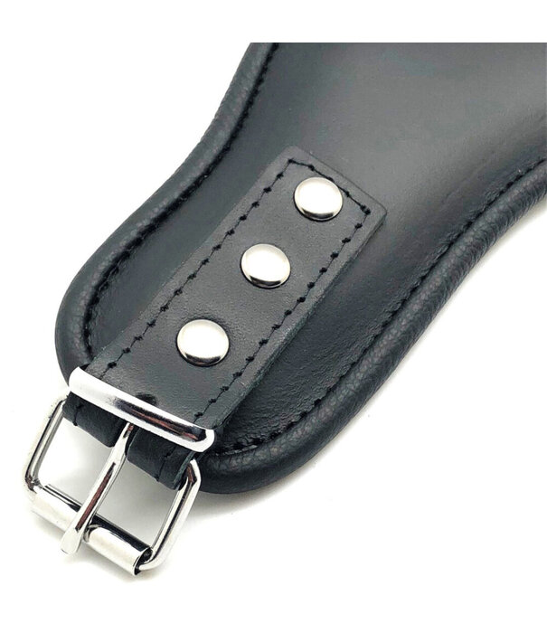 Red Leather Leren Halsband - Zwart