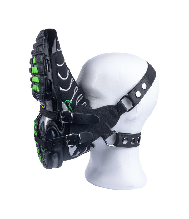 Red Leather Sniff My Sneaker - Leren Masker - Zwart