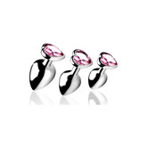 Roze Hart - Butt Plug Set - 3 Stuks