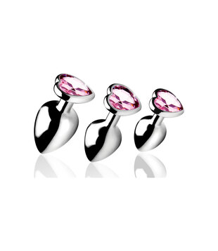 Roze Hart - Butt Plug Set - 3 Stuks