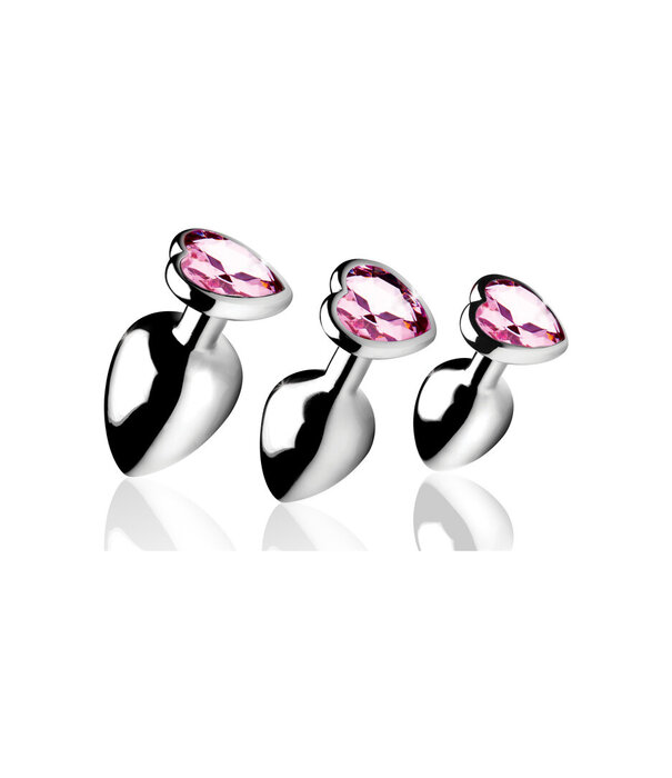 Roze Hart - Butt Plug Set - 3 Stuks