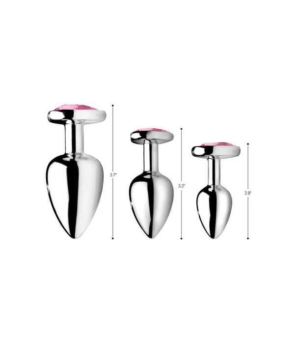 Roze Hart - Butt Plug Set - 3 Stuks