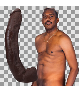 Dredd - Realistische ULTRASKYN Dildo - 13,5 / 34 cm - Chocolade