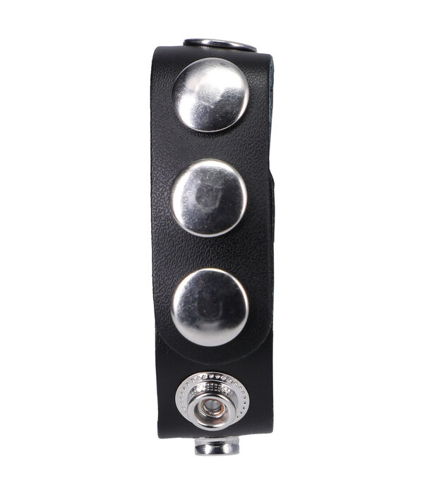 Doc Johnson De Leather 5 Snap - Leather Cockring