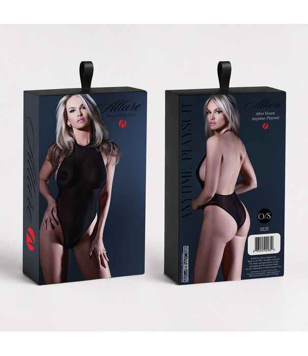 Allure After Hours Anytime Playsuit - Halter Teddy - One Size - Zwart