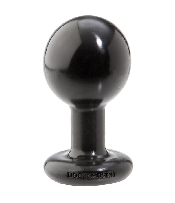 Doc Johnson The Classic - Round Butt Plug - Medium - Black
