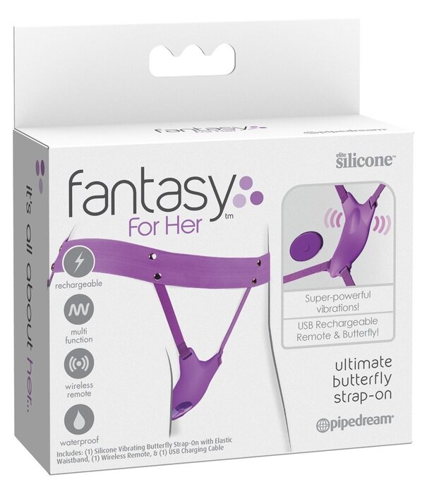 * Fantasy For Her Ultimate Butterfly Strap-On – Spreid je Vleugels en Ontdek Nieuwe Sensaties