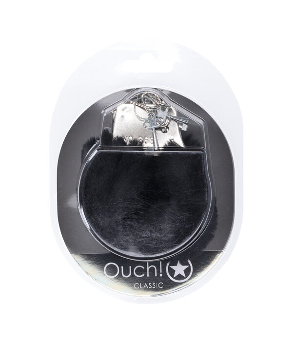 Ouch! by Shots Classic Fluffy Handboeien - Zwart
