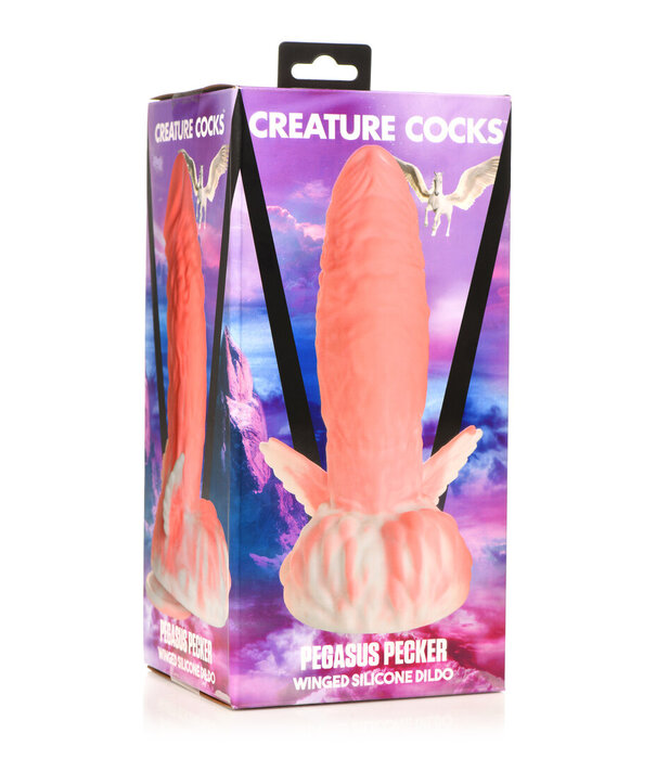 Pegasus - Pecker Winged Silicone Dildo - Roze