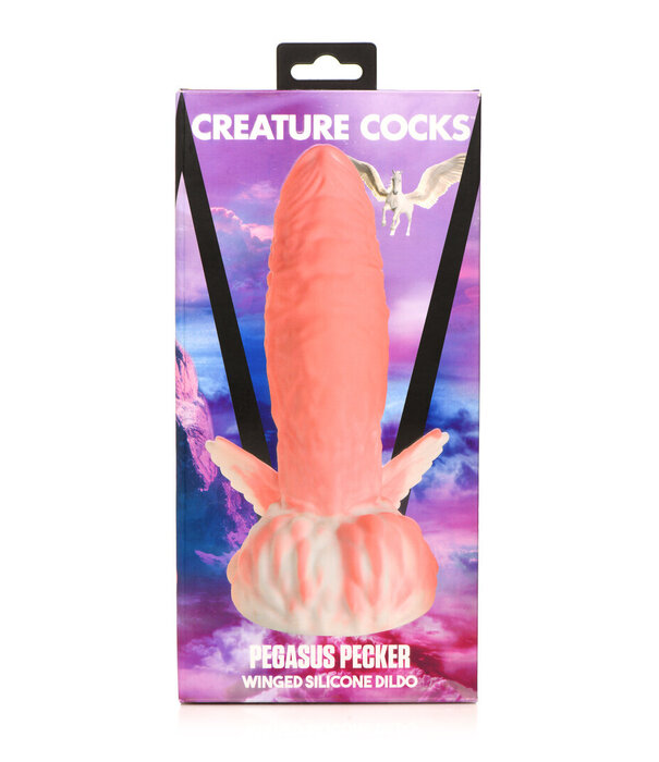 Pegasus - Pecker Winged Silicone Dildo - Roze