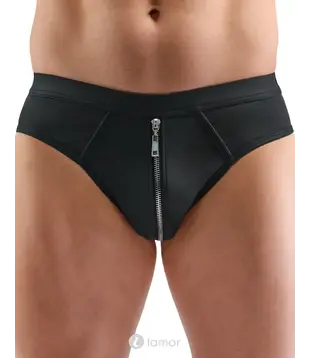 Jockstrap zwart met rits en mesh achterkant, SJ2100401