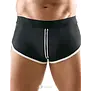 Svenjoyment sportieve jockstrap zwart met ritssluiting, witte strepen en open achterkant