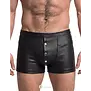 Svenjoyment lederlook herenpants SJ2133660 zwart met drukknopen en achterzakken