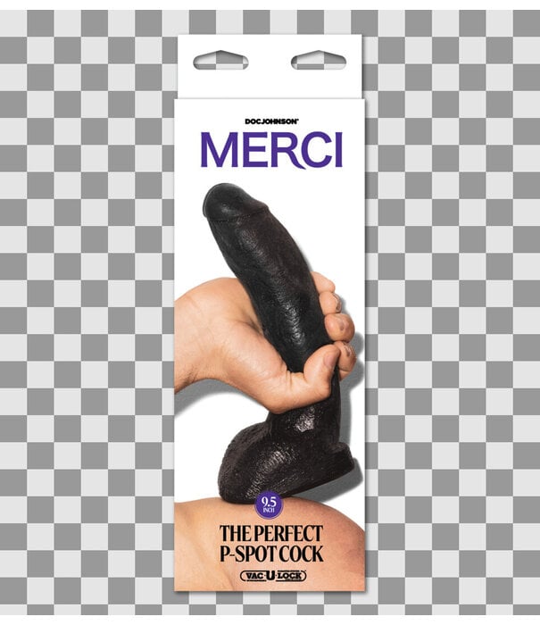 Doc Johnson De Perfecte P-Spot Cock - 9.5 / 24 cm - Zwart