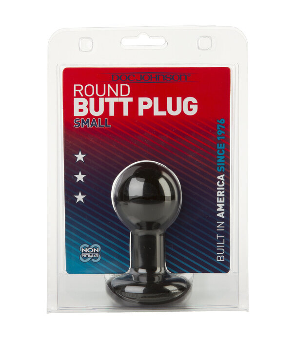 Doc Johnson The Classic - Round Butt Plug - Small - Black