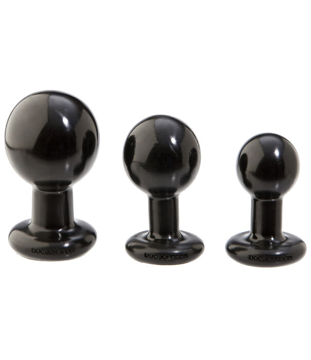 Doc Johnson The Classic - Round Butt Plug - Small - Black
