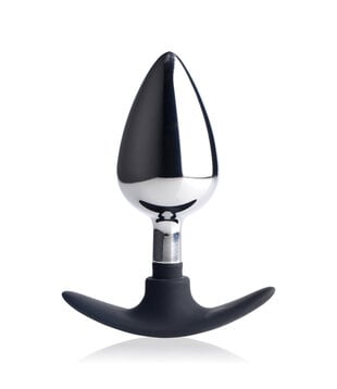 Donkere Indringer - Metaal en Silicone Anale Plug - Groot