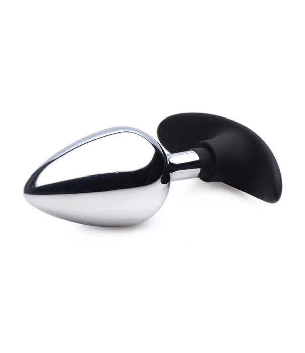 Donkere Indringer - Metaal en Silicone Anale Plug - Groot