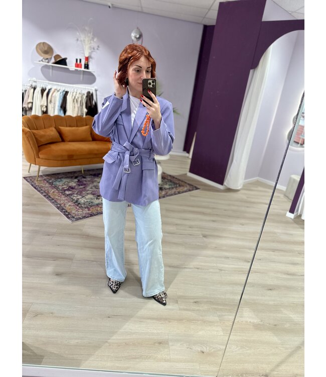 Elin - Blazer belt lilac