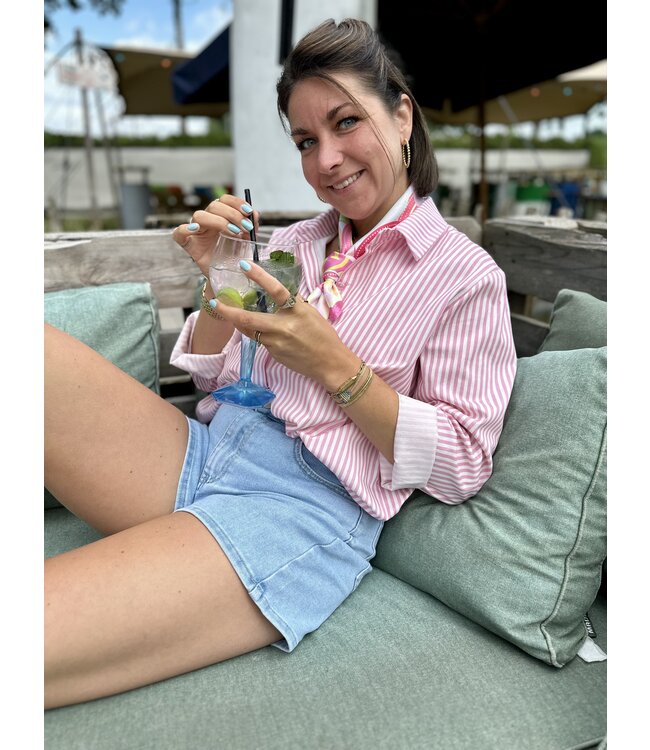 STELLA - Shorts denim light blue