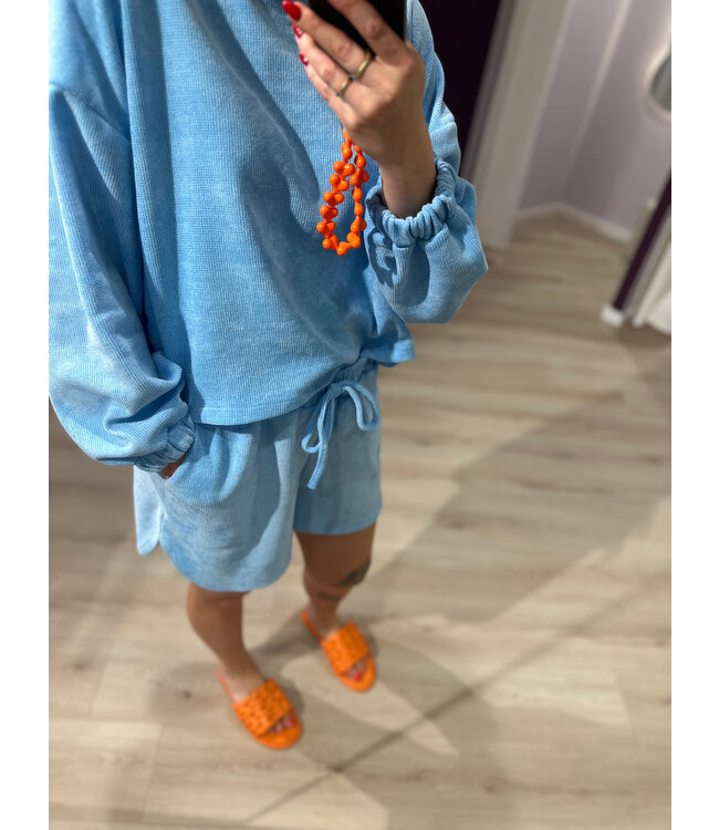 BELLA - Shorts light blue
