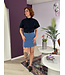 CASSIE - Cropped blouse night blue