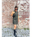 Daphnea HARLOW - Dress denim leopard green