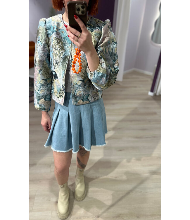 NENA - Skirt denim light blue