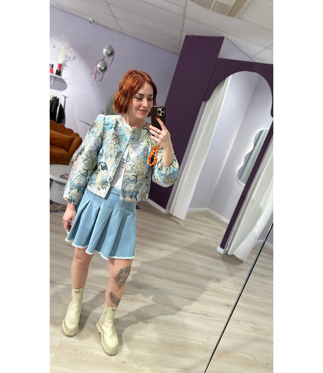 NENA - Skirt denim light blue