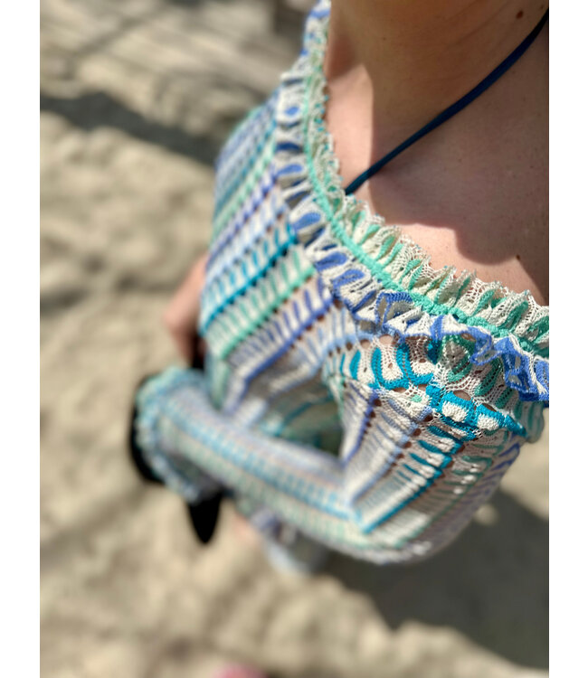 MOLLY - Dress knitted blue