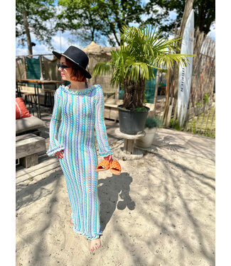 MOLLY - Dress knitted blue