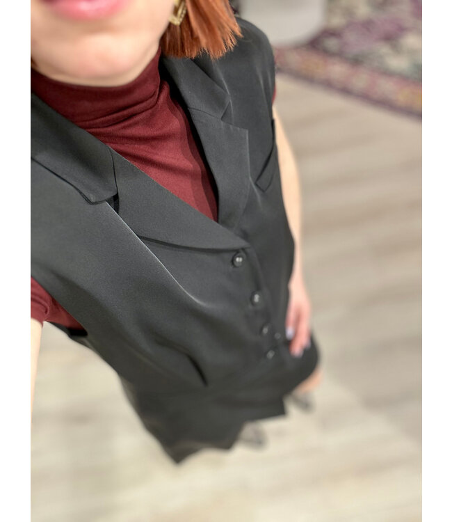 CARLY - Blazerdress black