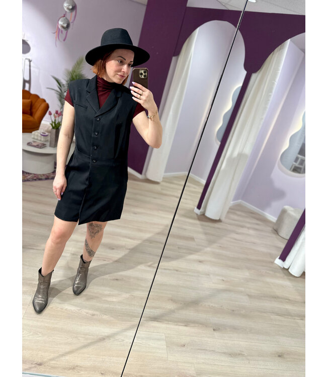 CARLY - Blazerdress black