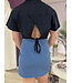 CASSIE - Cropped blouse night blue
