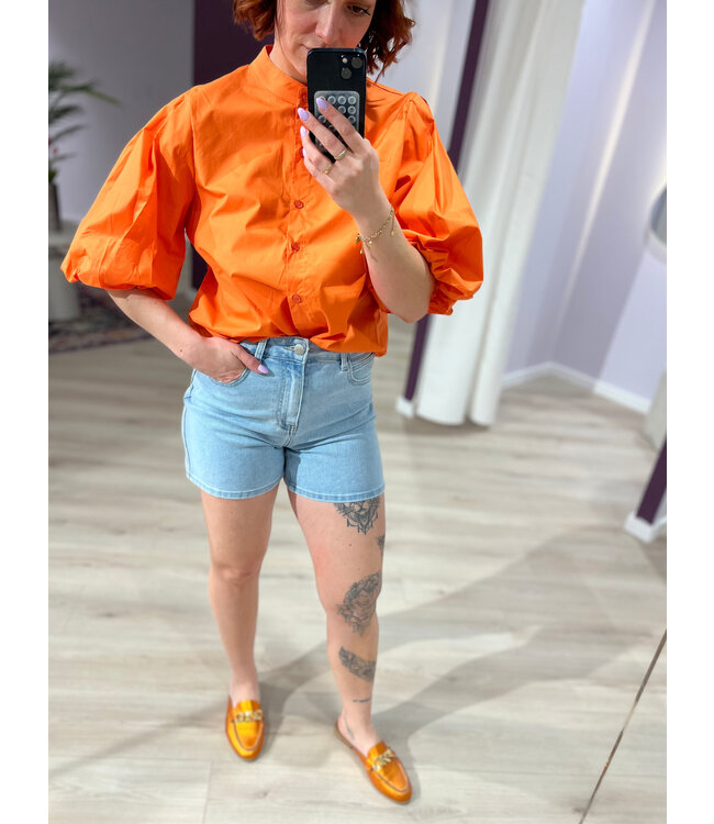 STELLA - Shorts denim light blue