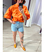 STELLA - Shorts denim light blue