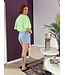 STELLA - Shorts denim light blue