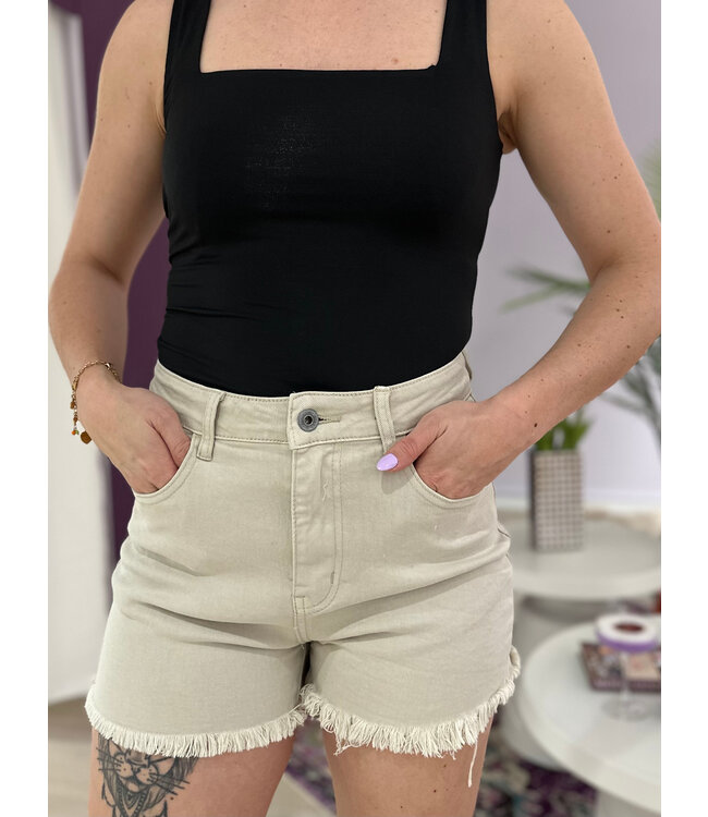 CATO - Shorts denim beige