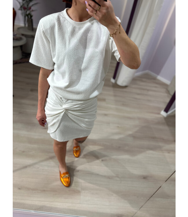 DOMINIQUE - Skirt boucle white