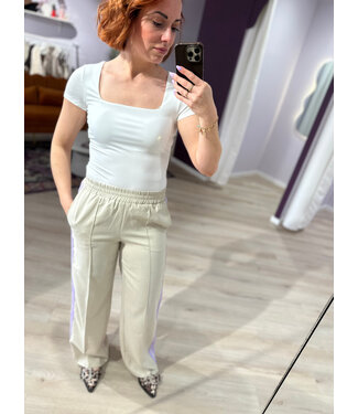 Refined Department TYRA - Pants tape beige