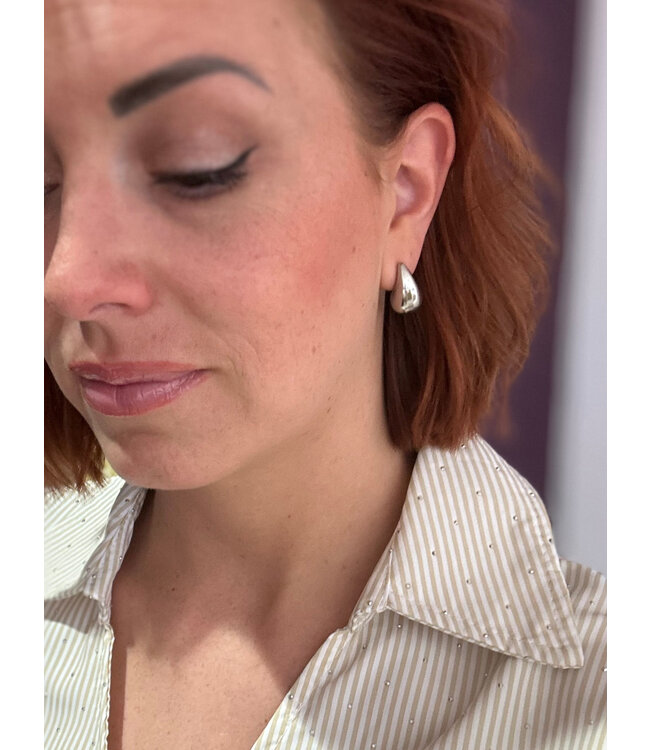 Earrings drops medium silver