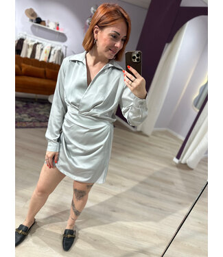 Eight Paris FLO - Dress satin silver