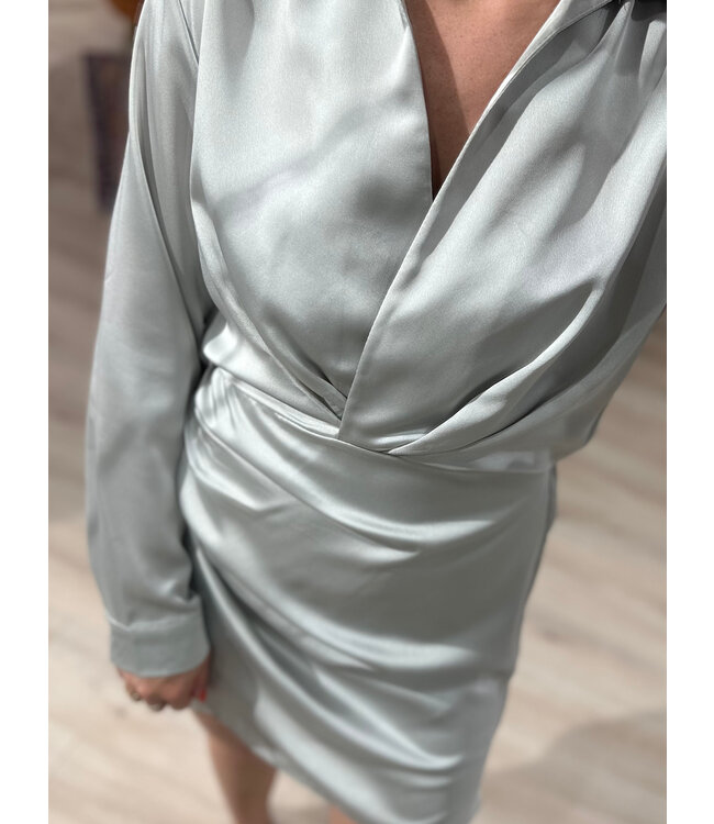 FLO - Dress satin silver