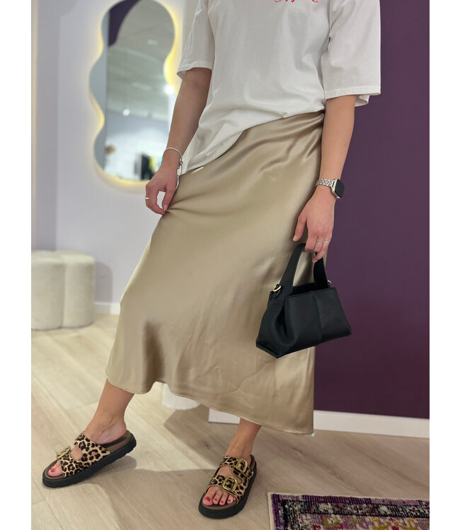 SARAH - Skirt satin champagne