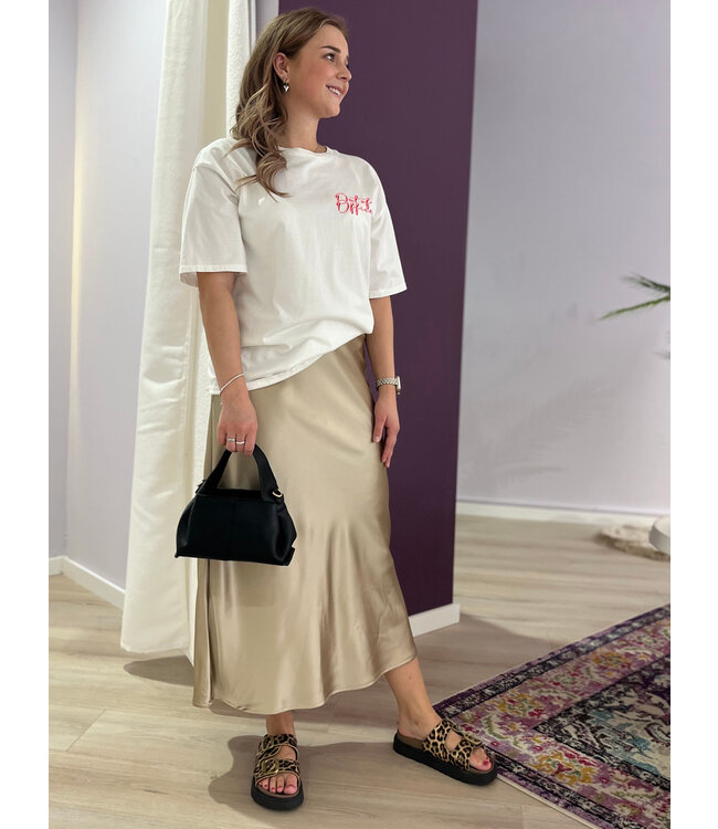 SARAH - Skirt satin champagne