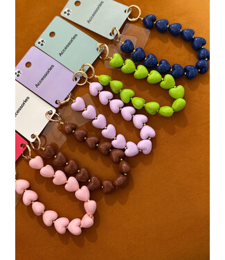 Phone cord hearts bold